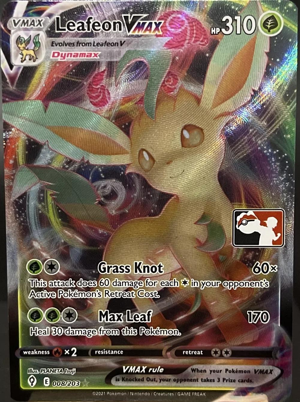 Evolving Skies Leafeon VMAX [Play] Pokémon card