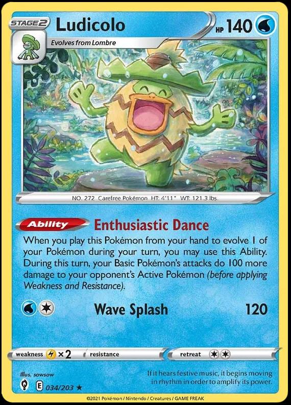 Evolving Skies Ludicolo [Holo] Pokémon card