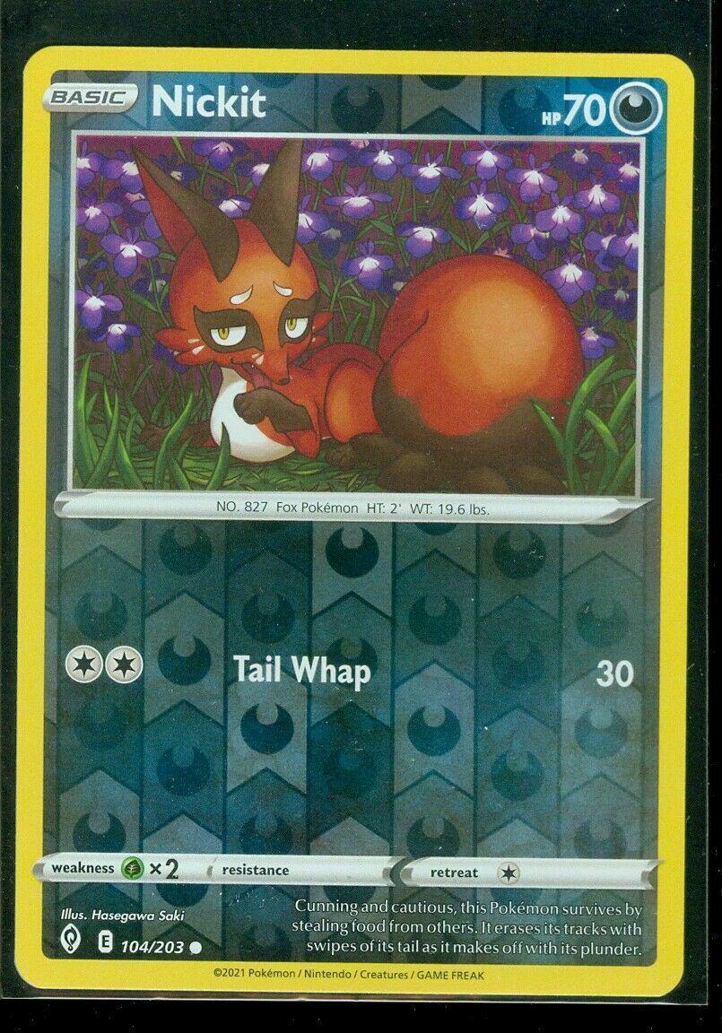 Evolving Skies Nickit [Reverse Holo] Pokémon card