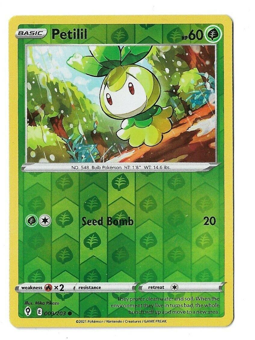 Evolving Skies Petilil [Reverse Holo] Pokémon card