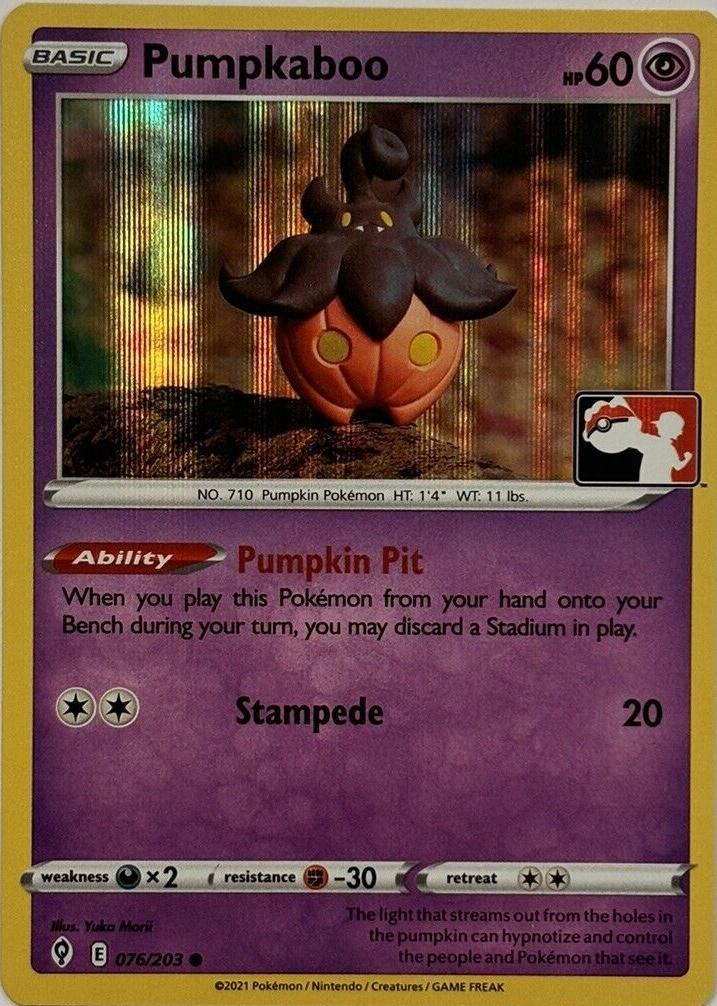 Evolving Skies Pumpkaboo [Prize-Pack] Pokémon card