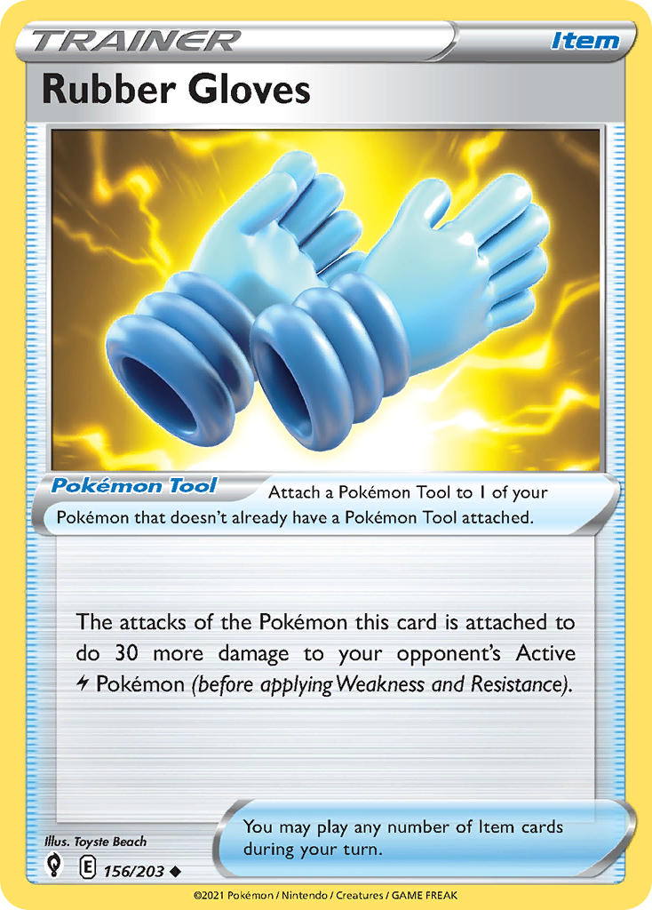 Evolving Skies Rubber Gloves Pokémon card