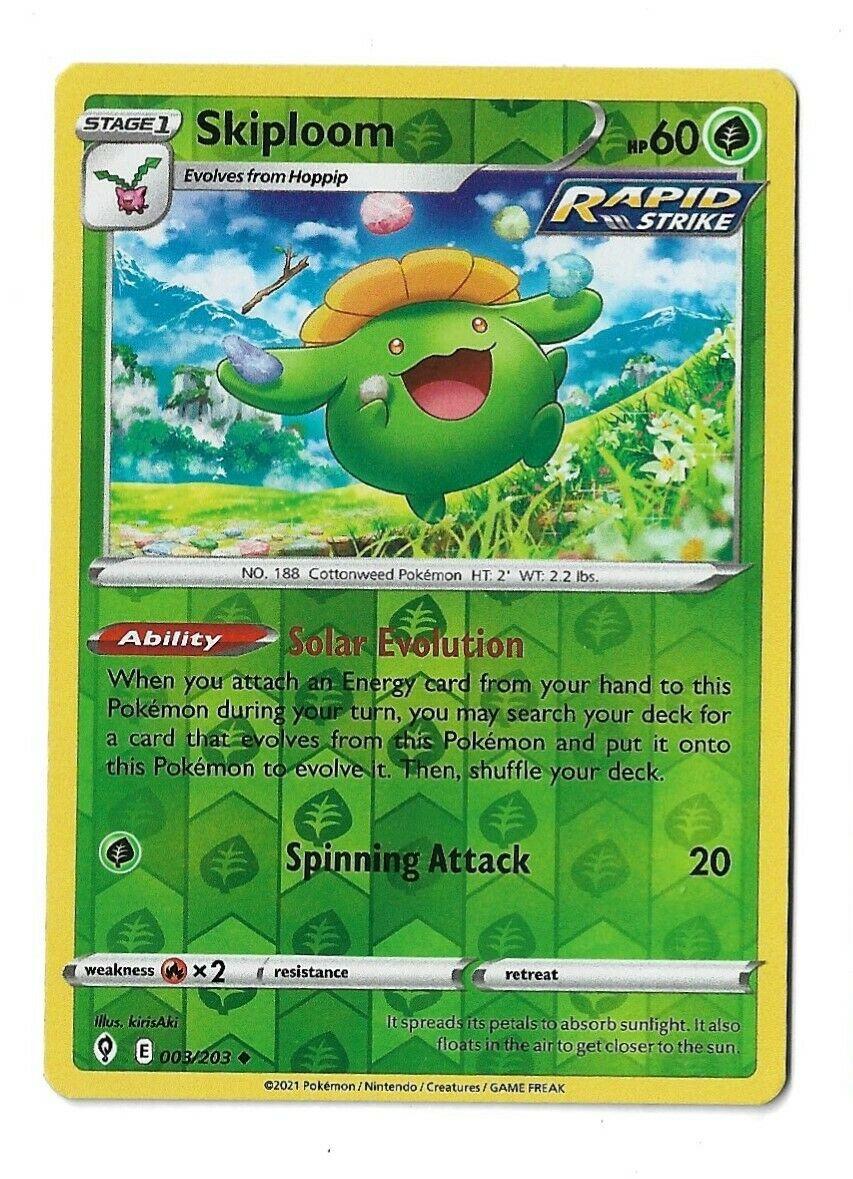 Evolving Skies Skiploom [Reverse Holo] Pokémon card