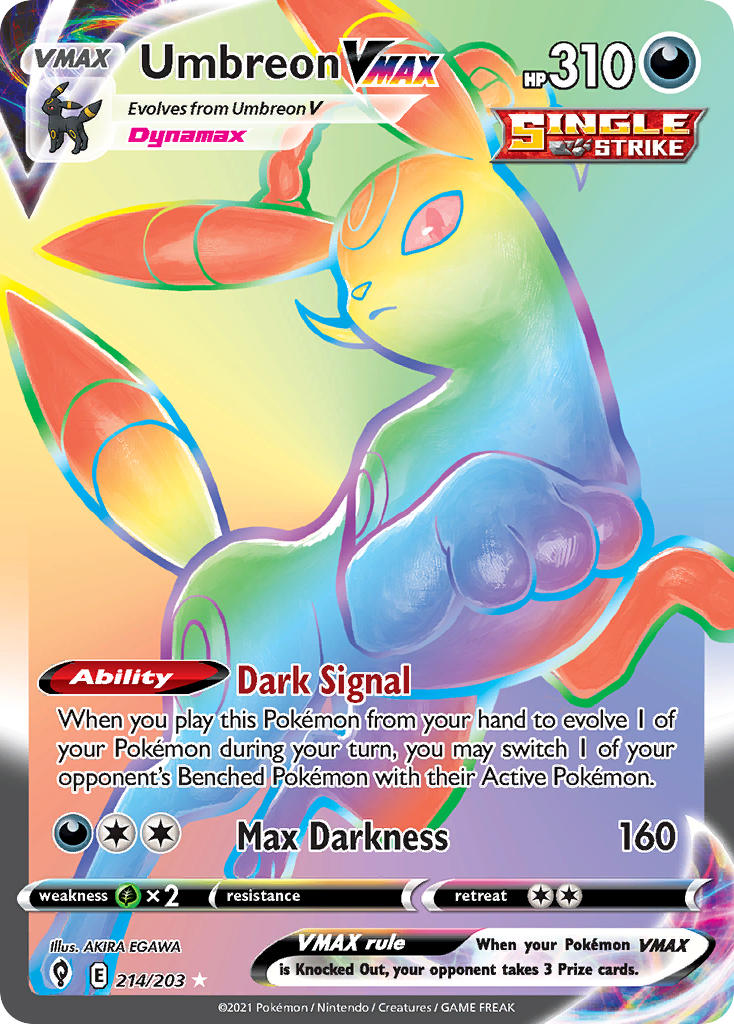 Evolving Skies Umbreon VMAX Pokémon card