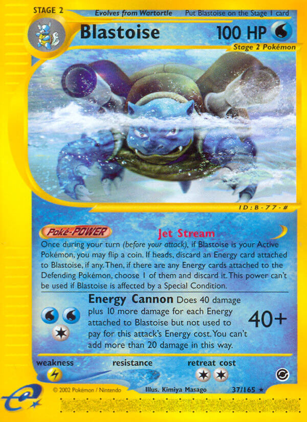 Expedition Blastoise Pokémon card