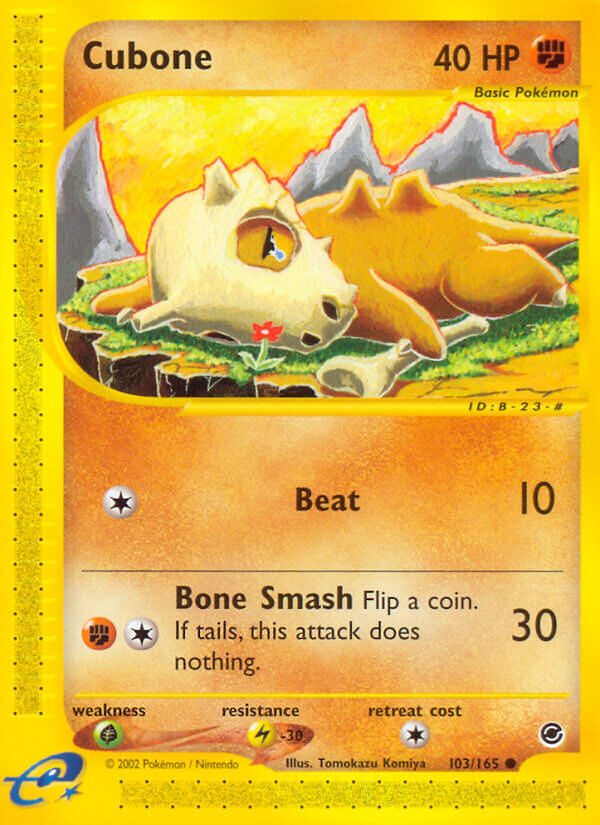 Expedition Cubone Pokémon card