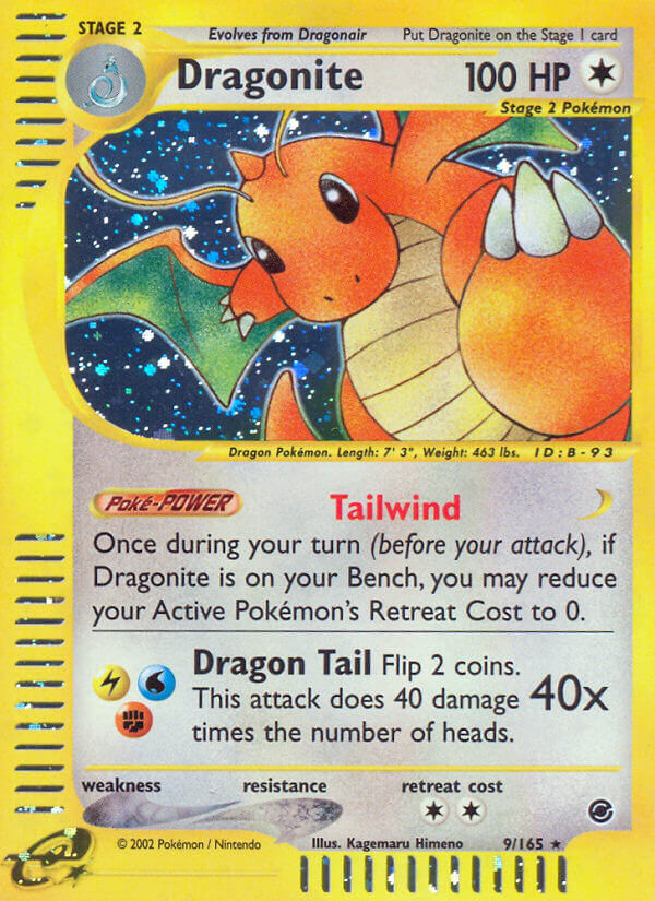Expedition Dragonite Pokémon card