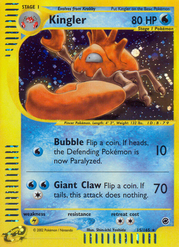 Expedition Kingler Pokémon card