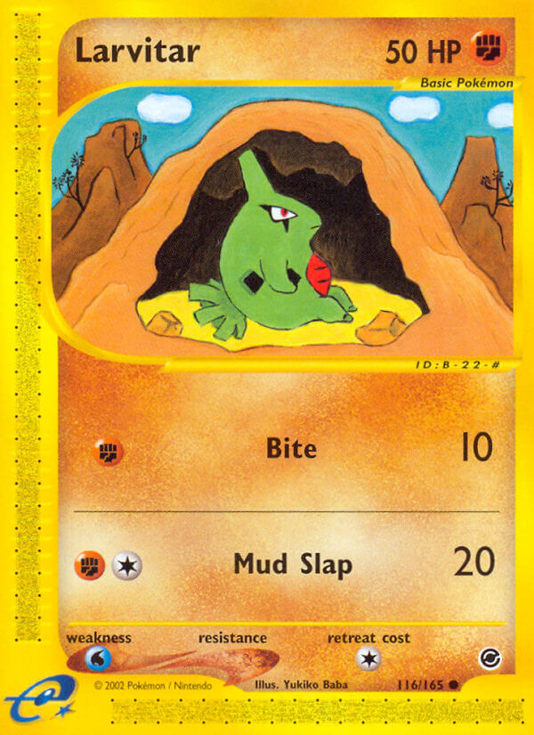 Expedition Larvitar Pokémon card