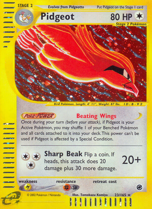 Expedition Pidgeot Pokémon card