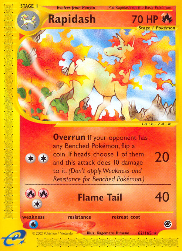 Expedition Rapidash Pokémon card