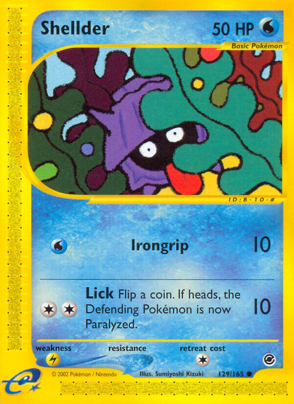 Expedition Shellder Pokémon card