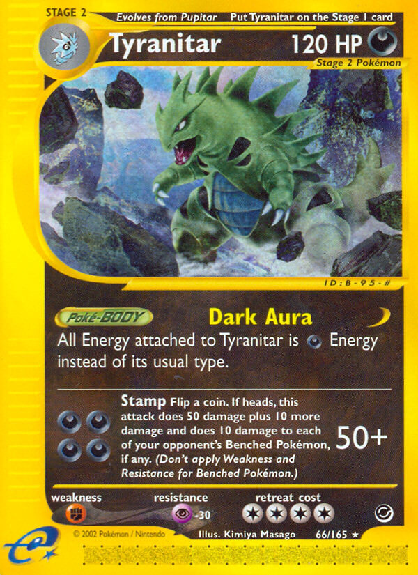 Expedition Tyranitar Pokémon card