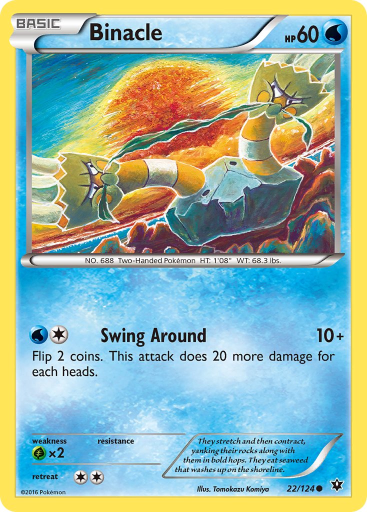 Fates Collide Binacle Pokémon card