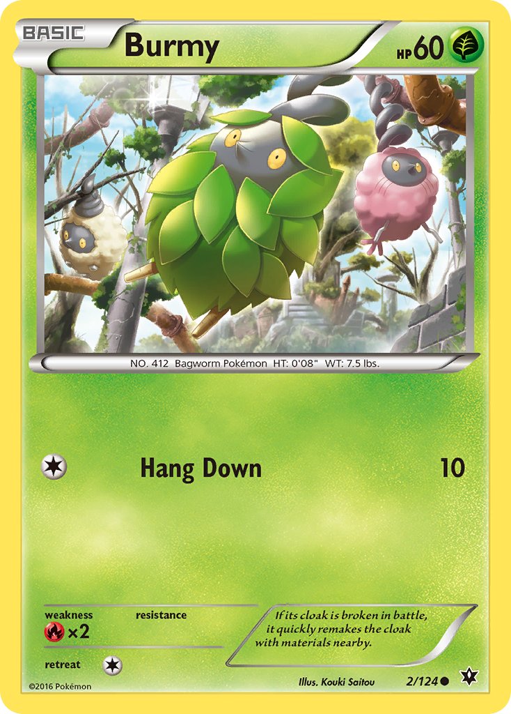 Fates Collide Burmy Pokémon card