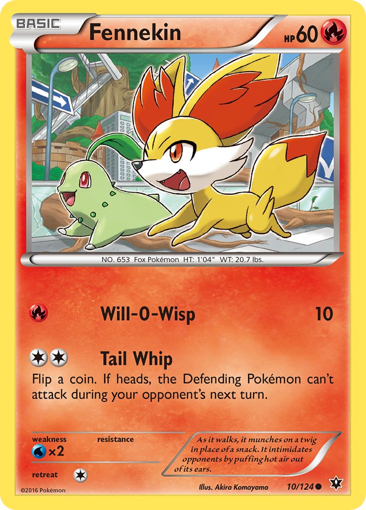 Fates Collide Fennekin Pokémon card