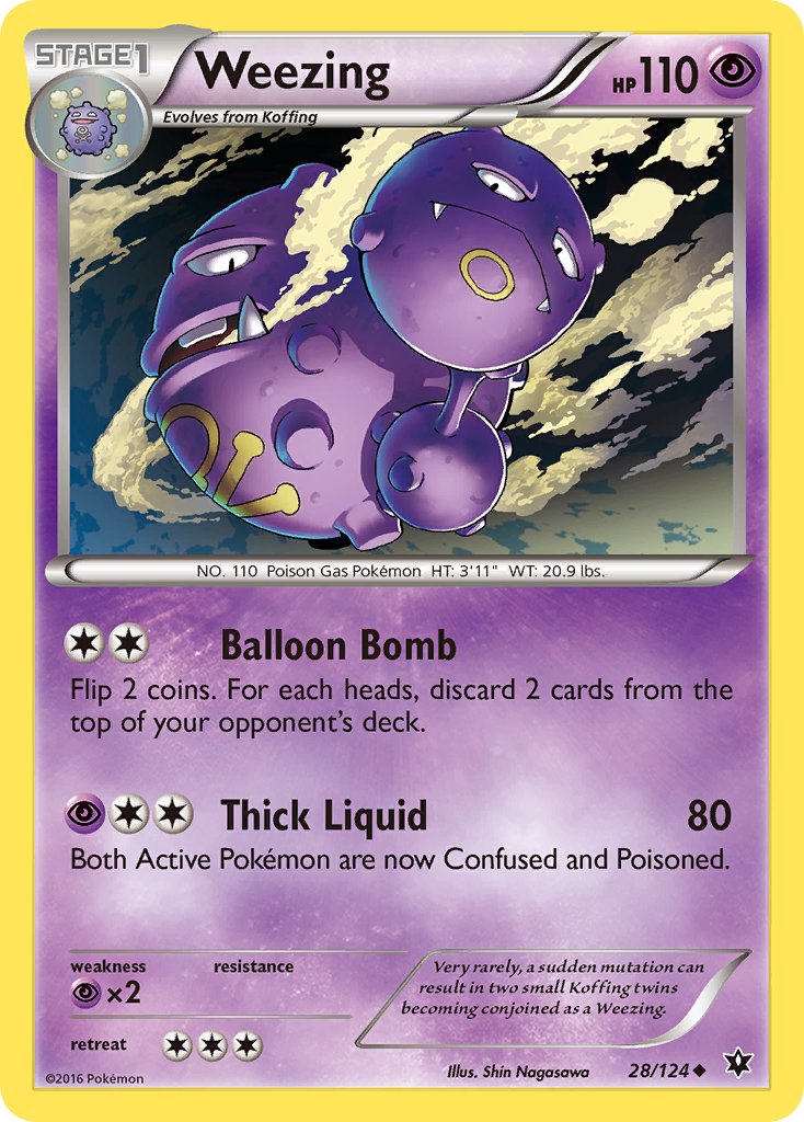 Fates Collide Weezing Pokémon card