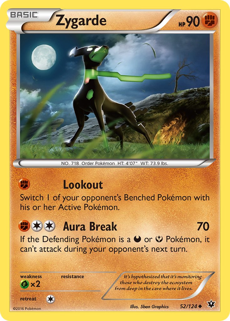 Fates Collide Zygarde Pokémon card