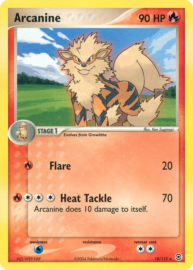 Fire Red & Leaf Green Arcanine Pokémon card