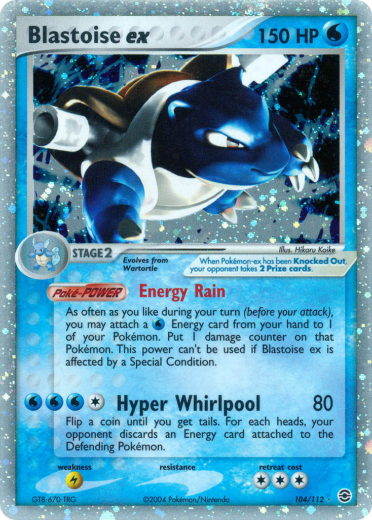 Fire Red & Leaf Green Blastoise EX Pokémon card