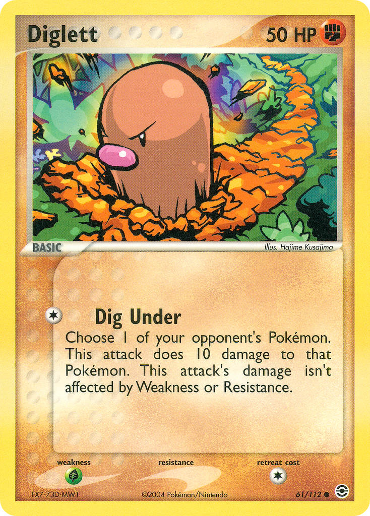 Fire Red & Leaf Green Diglett Pokémon card