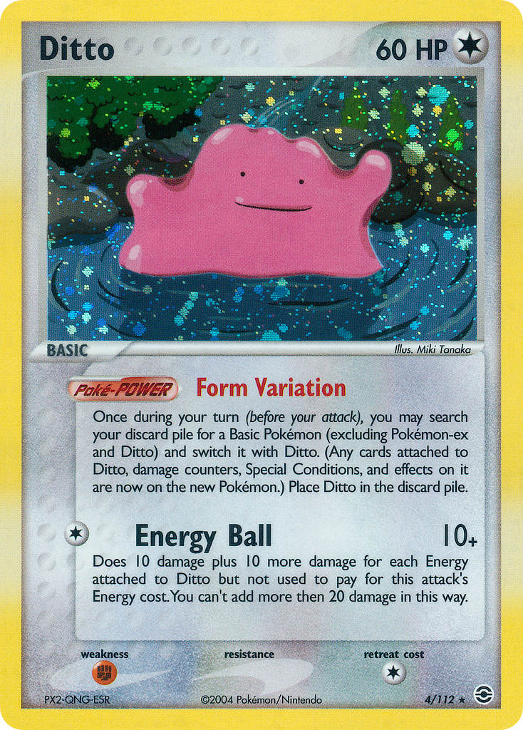Fire Red & Leaf Green Ditto Pokémon card