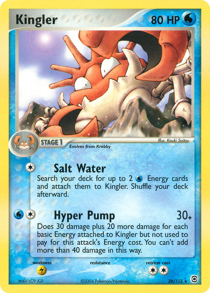 Fire Red & Leaf Green Kingler Pokémon card