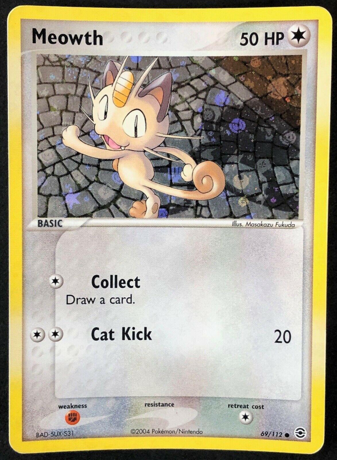 Fire Red & Leaf Green Meowth [Reverse Holo] Pokémon card