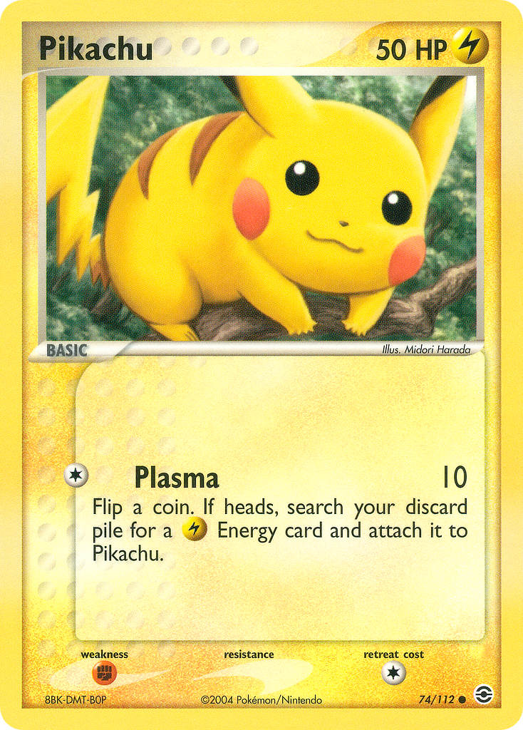 Fire Red & Leaf Green Pikachu Pokémon card