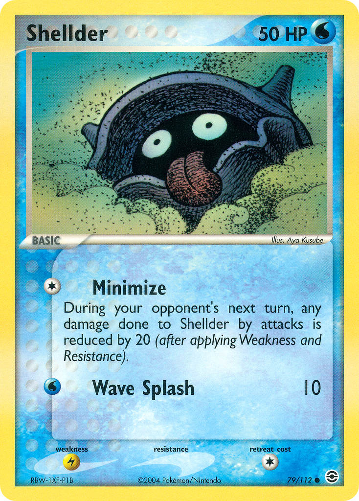 Fire Red & Leaf Green Shellder Pokémon card