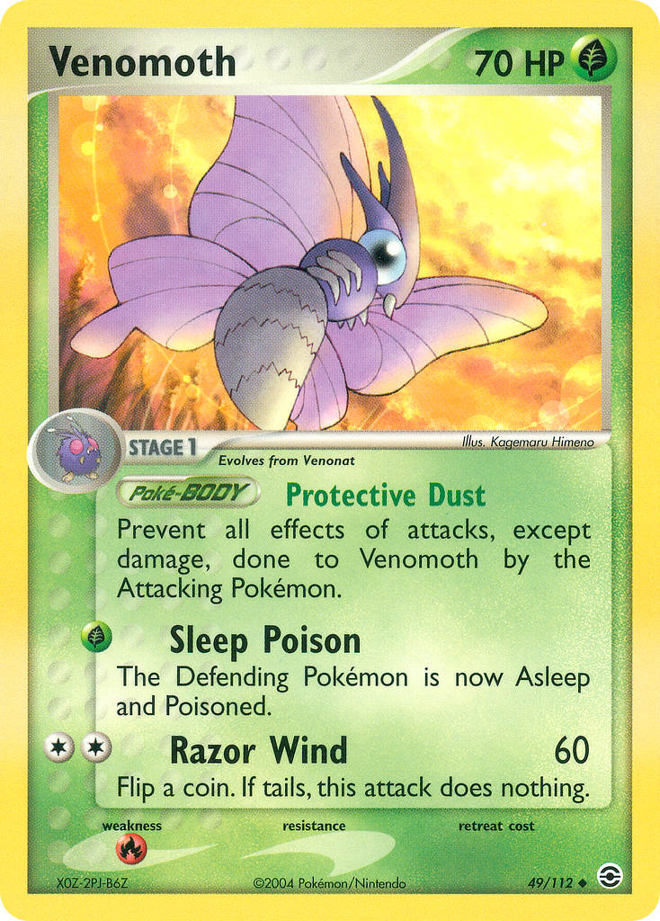 Fire Red & Leaf Green Venomoth Pokémon card
