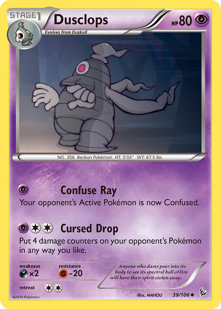 Flashfire Dusclops Pokémon card