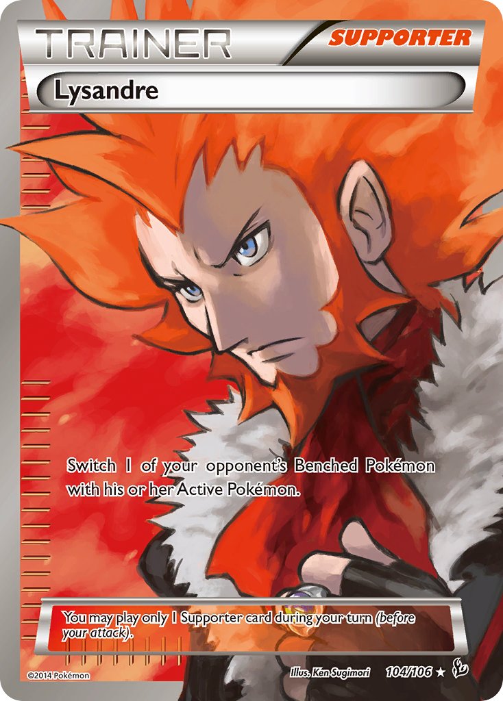 Flashfire Lysandre Pokémon card