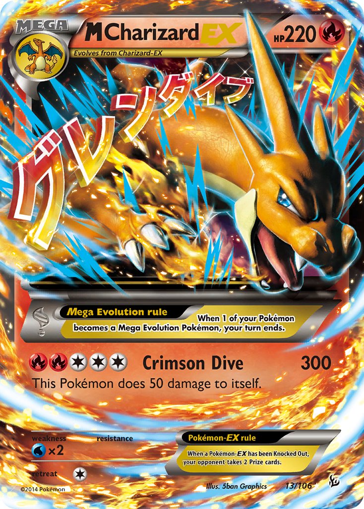 Flashfire M Charizard EX Pokémon card