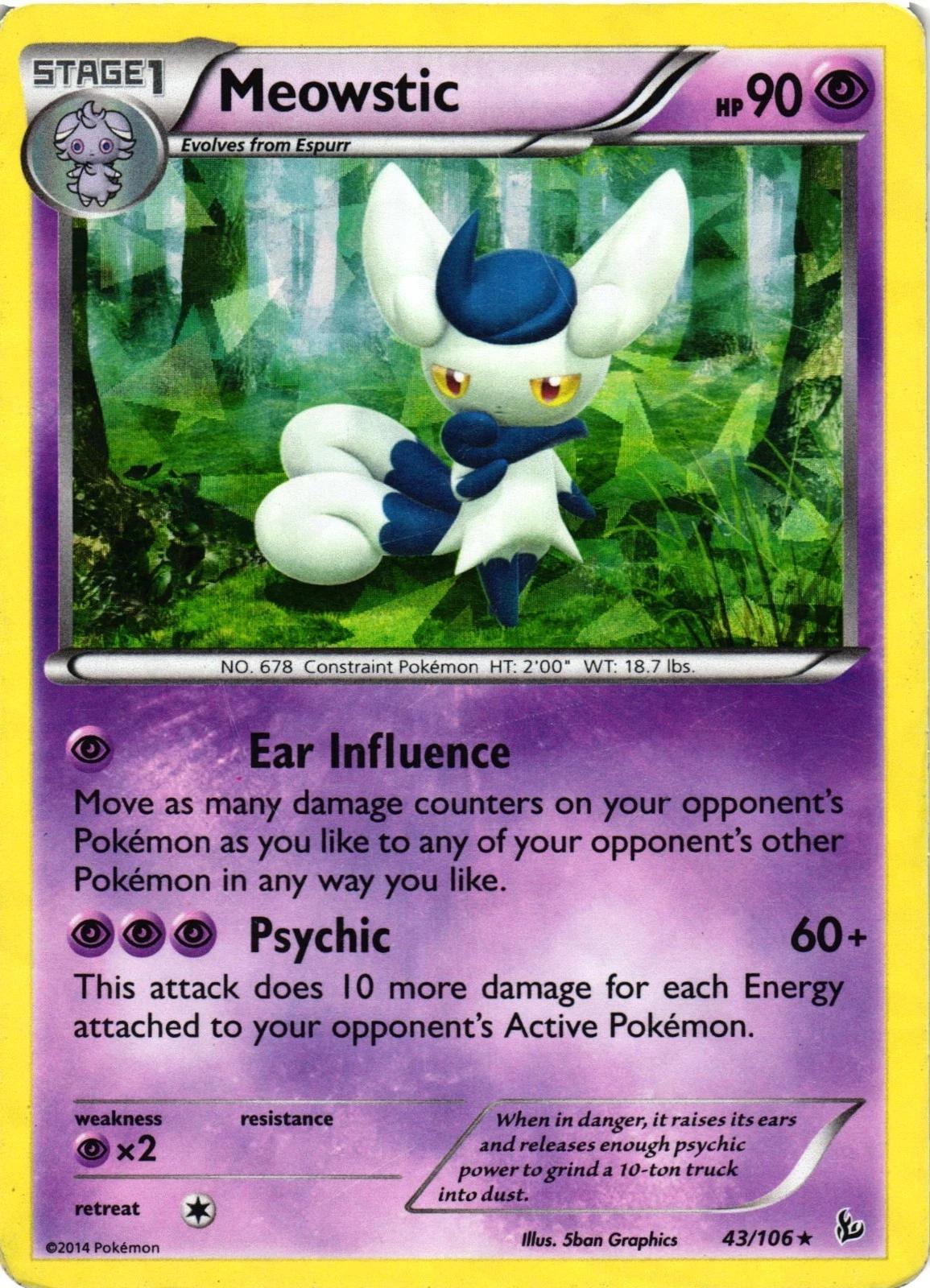 Flashfire Meowstic [Cracked-Ice] Pokémon card
