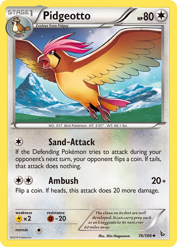 Flashfire Pidgeotto Pokémon card