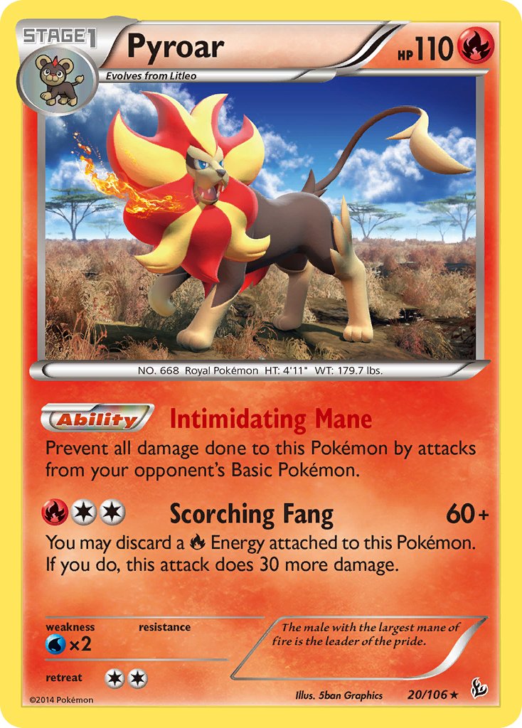 Flashfire Pyroar [Holo] Pokémon card