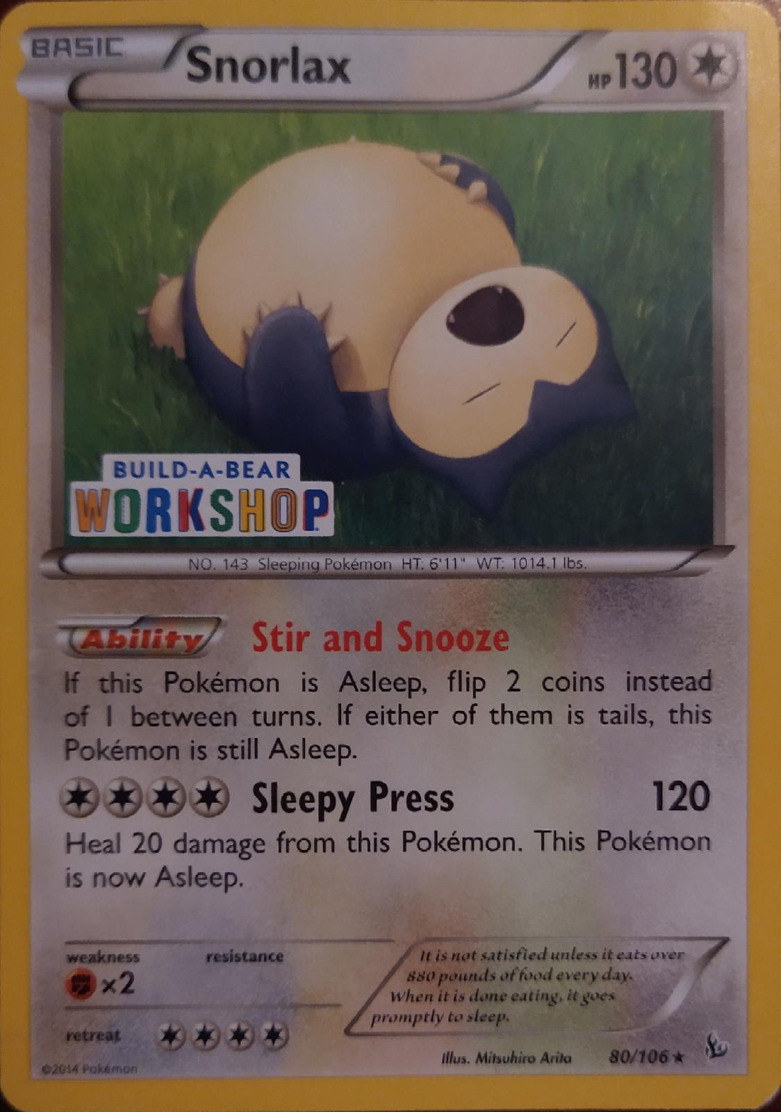 Flashfire Snorlax [Build-a-bear] Pokémon card
