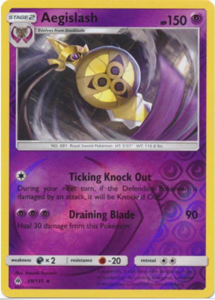 Forbidden Light Aegislash [Reverse Holo] Pokémon card