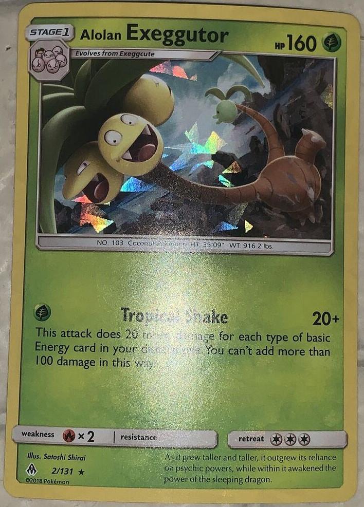 Forbidden Light Alolan Exeggutor [Cracked-Ice] Pokémon card