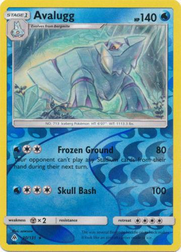 Forbidden Light Avalugg [Reverse Holo] Pokémon card