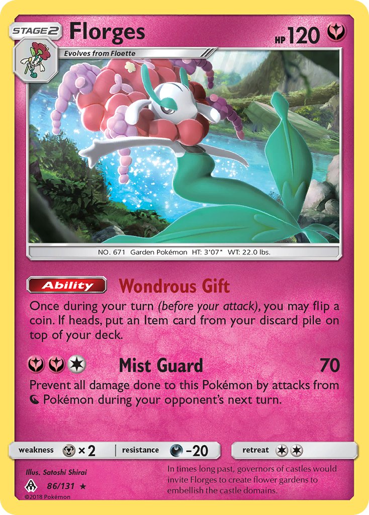 Forbidden Light Florges Pokémon card
