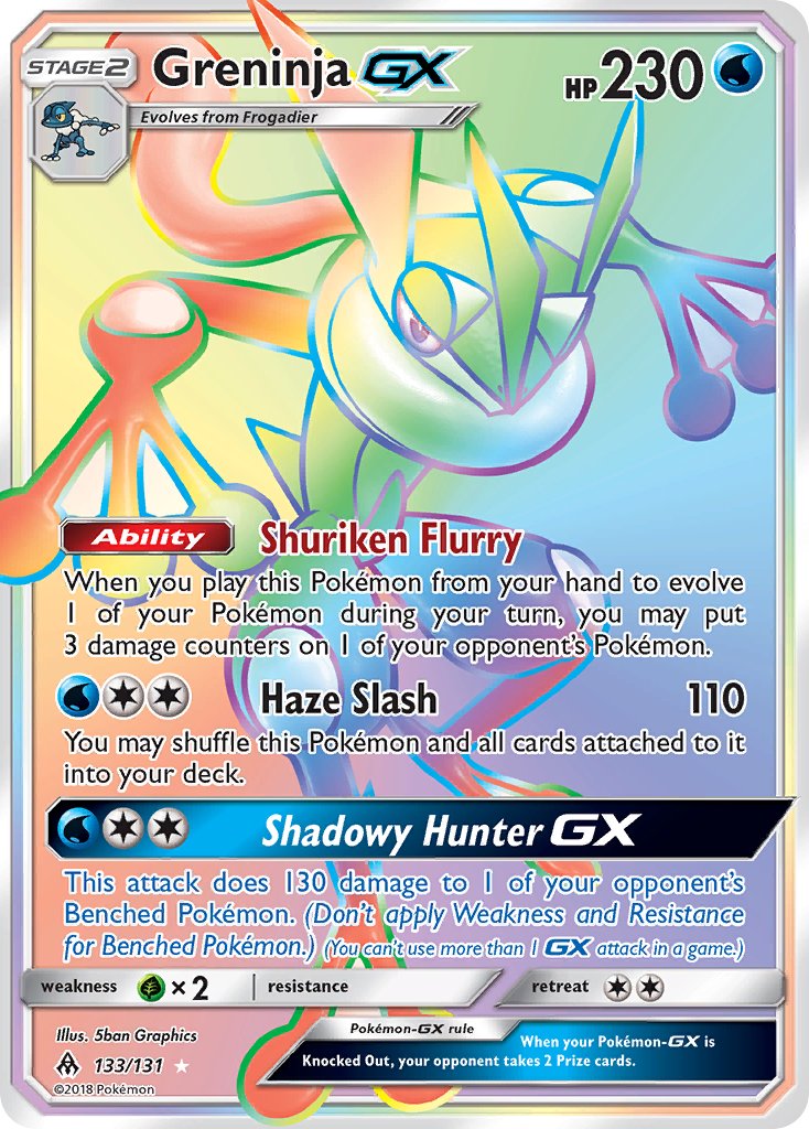 Forbidden Light Greninja-GX Pokémon card