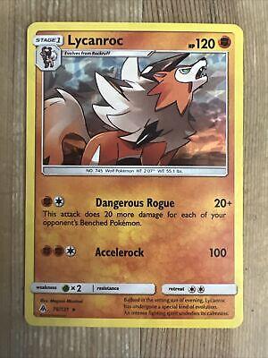 Forbidden Light Lycanroc [Cracked-Ice] Pokémon card