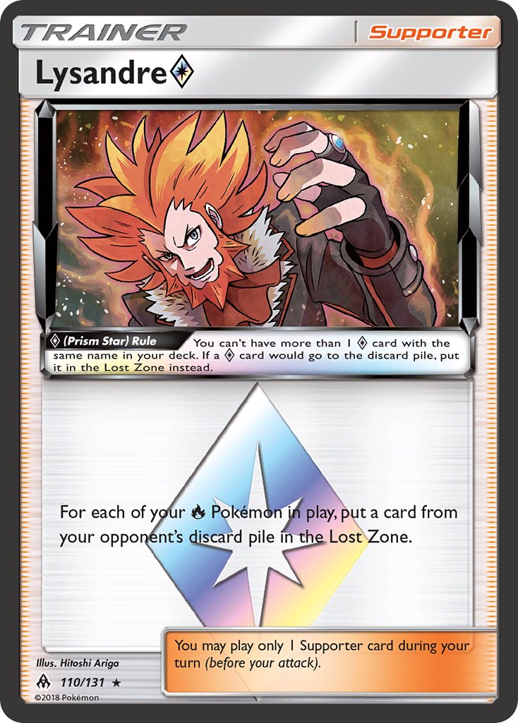 Forbidden Light Lysandre Pokémon card
