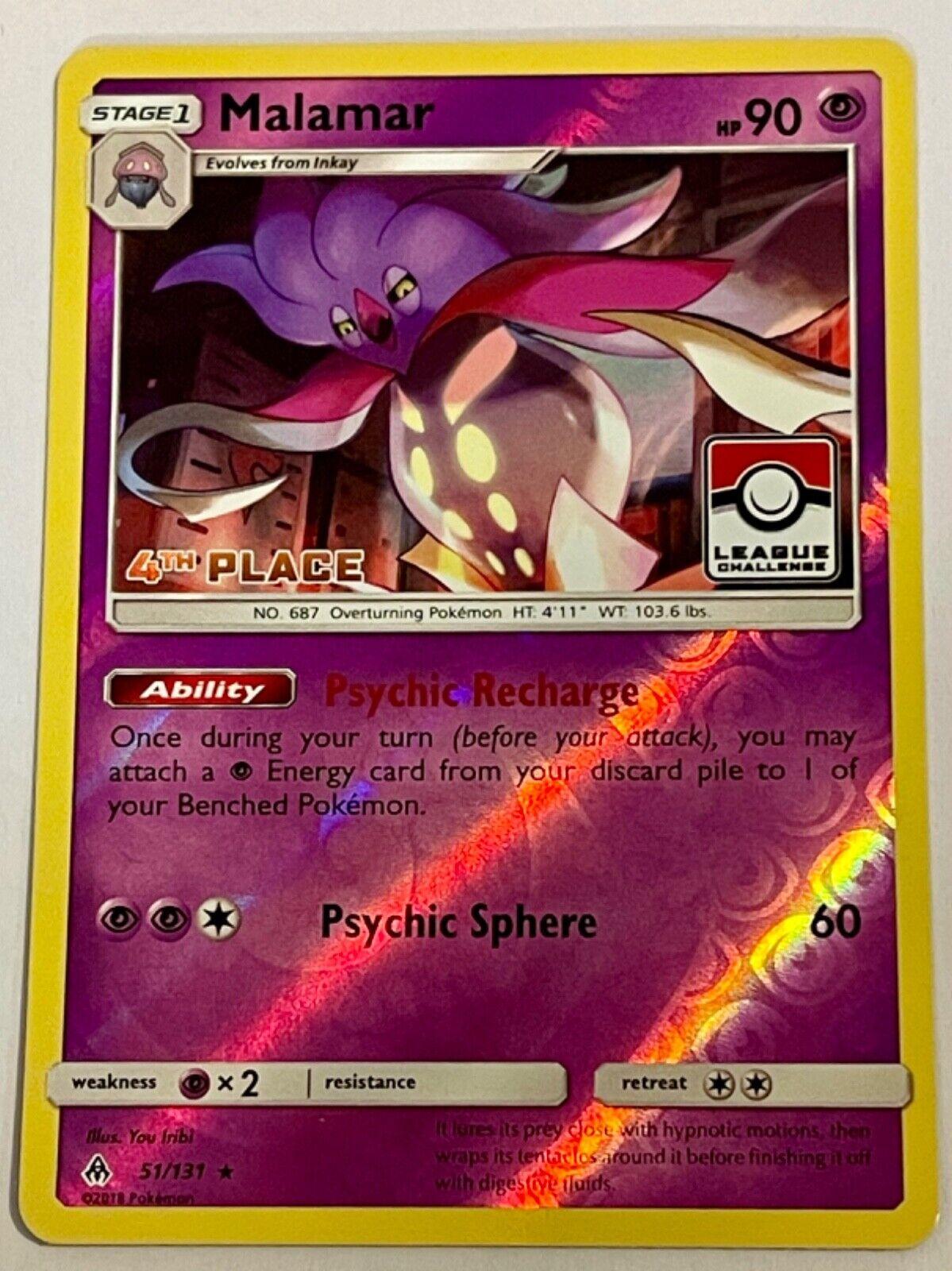 Forbidden Light Malamar [4th-Place-League] Pokémon card