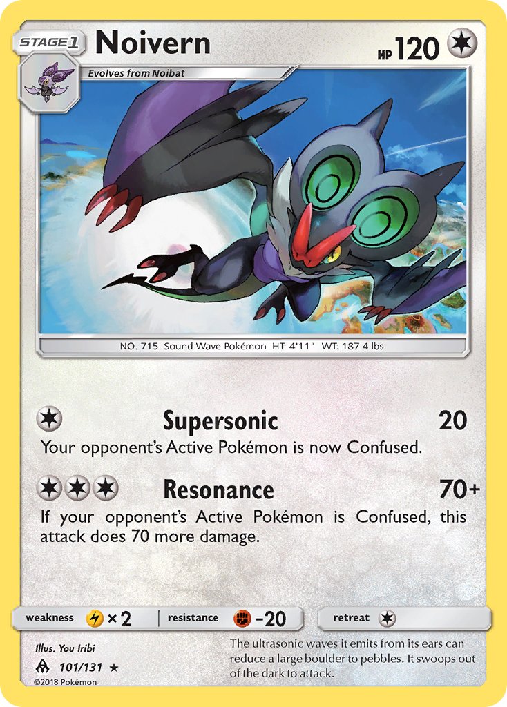 Forbidden Light Noivern Pokémon card