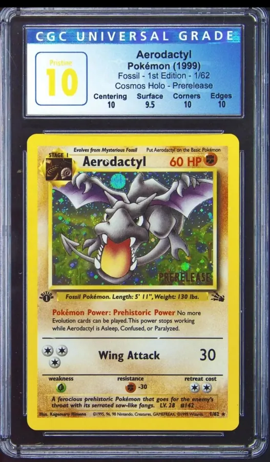 Fossil Aerodactyl [Gold-Prerelease-1st-Edition] Pokémon card