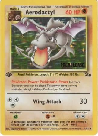 Fossil Aerodactyl [Prerelease] Pokémon card