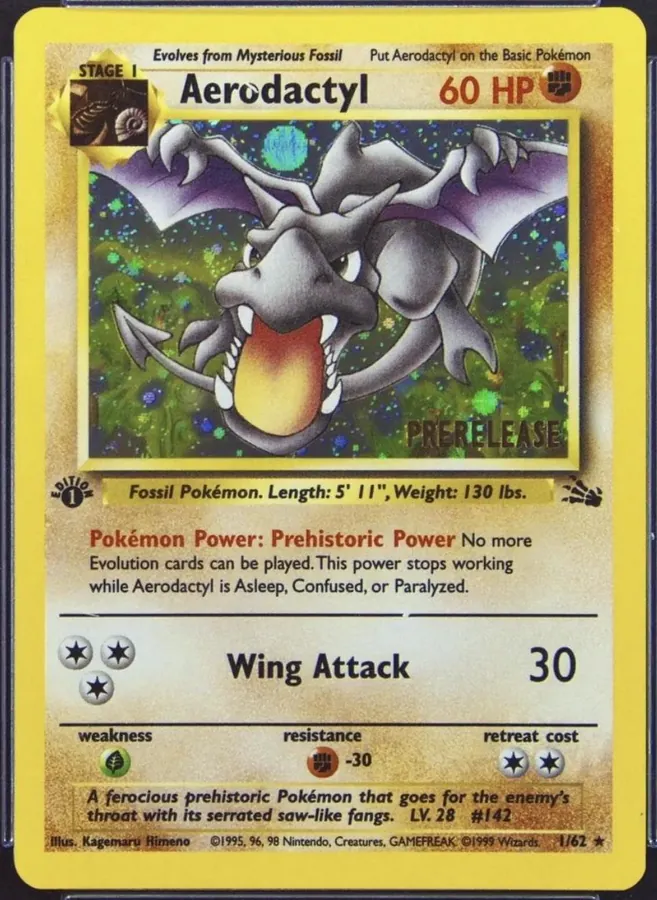 Fossil Aerodactyl [Prerelease-1st-Edition-Cosmos] Pokémon card